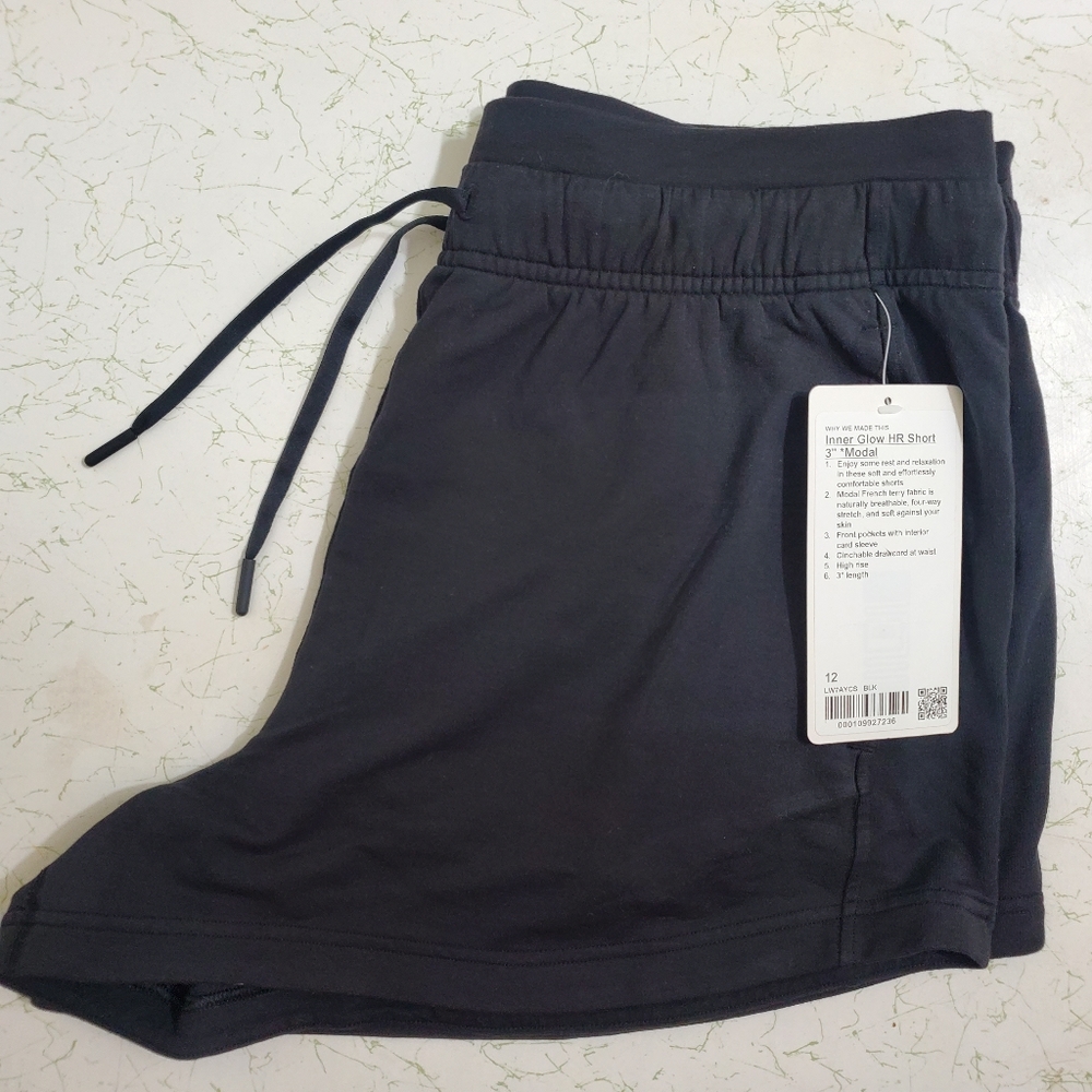 New Lululemon Inner Glow HR Short 3" Modal size 12